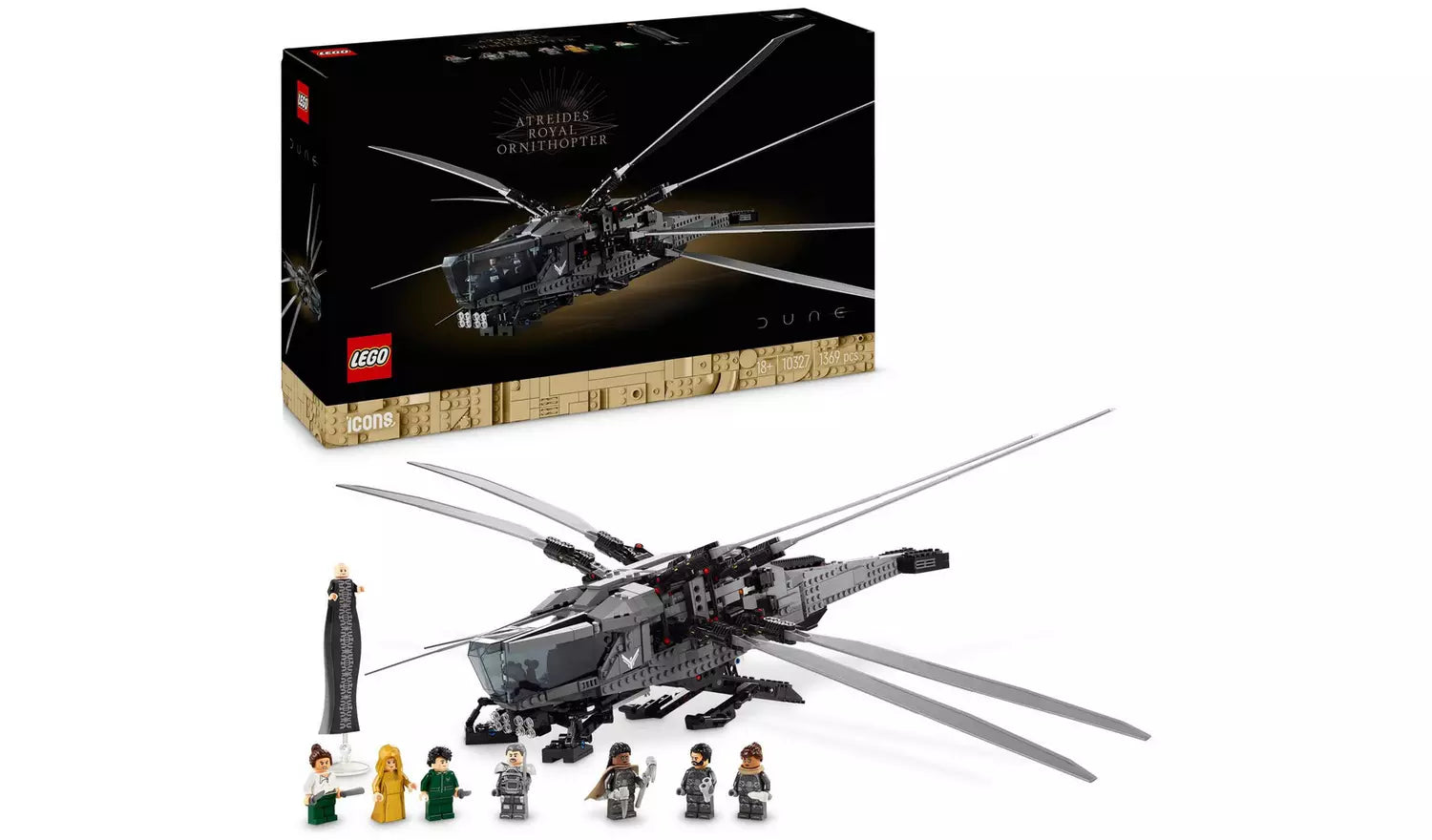 LEGO Icons Dune Atreides Royal Ornithopter Set | Ages 18+ | Model 10327 | NEW LEGO