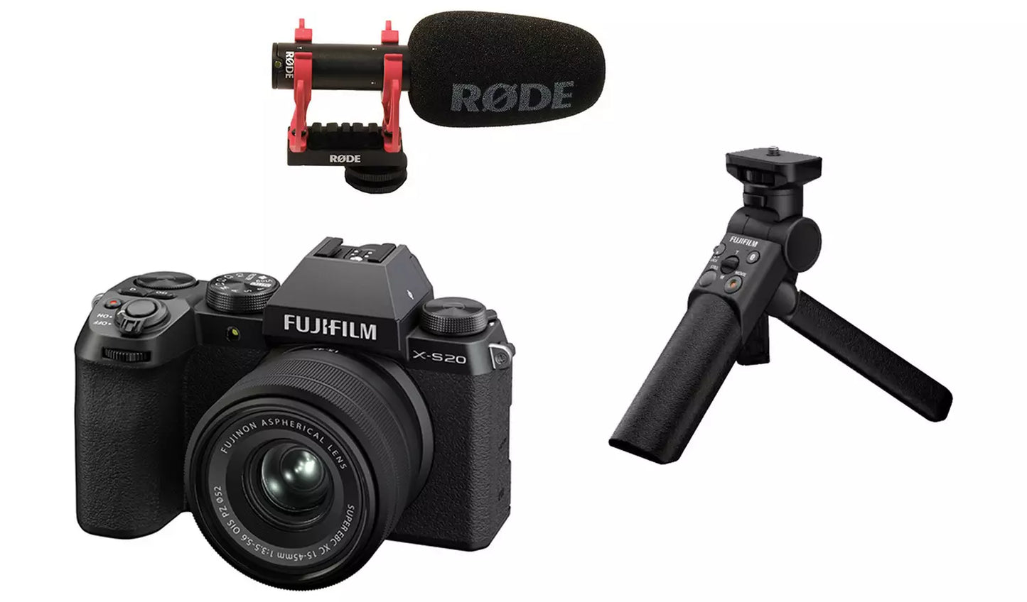 Fujifilm X-S20 Vlogger Kit – 26.1MP Mirrorless Camera with Vari-Angle Screen Black (New) Fujifilm