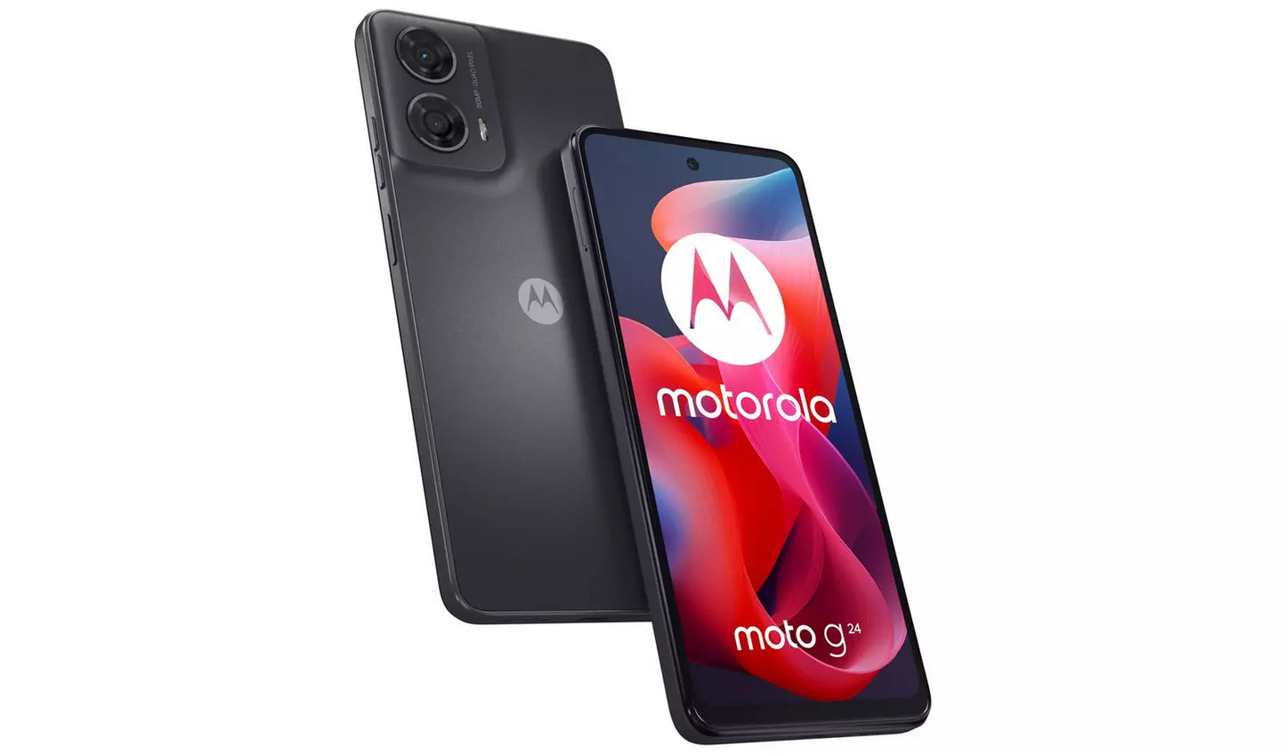 SIM Free Motorola Moto G24 128GB Unlocked - Charcoal (New) Motorola