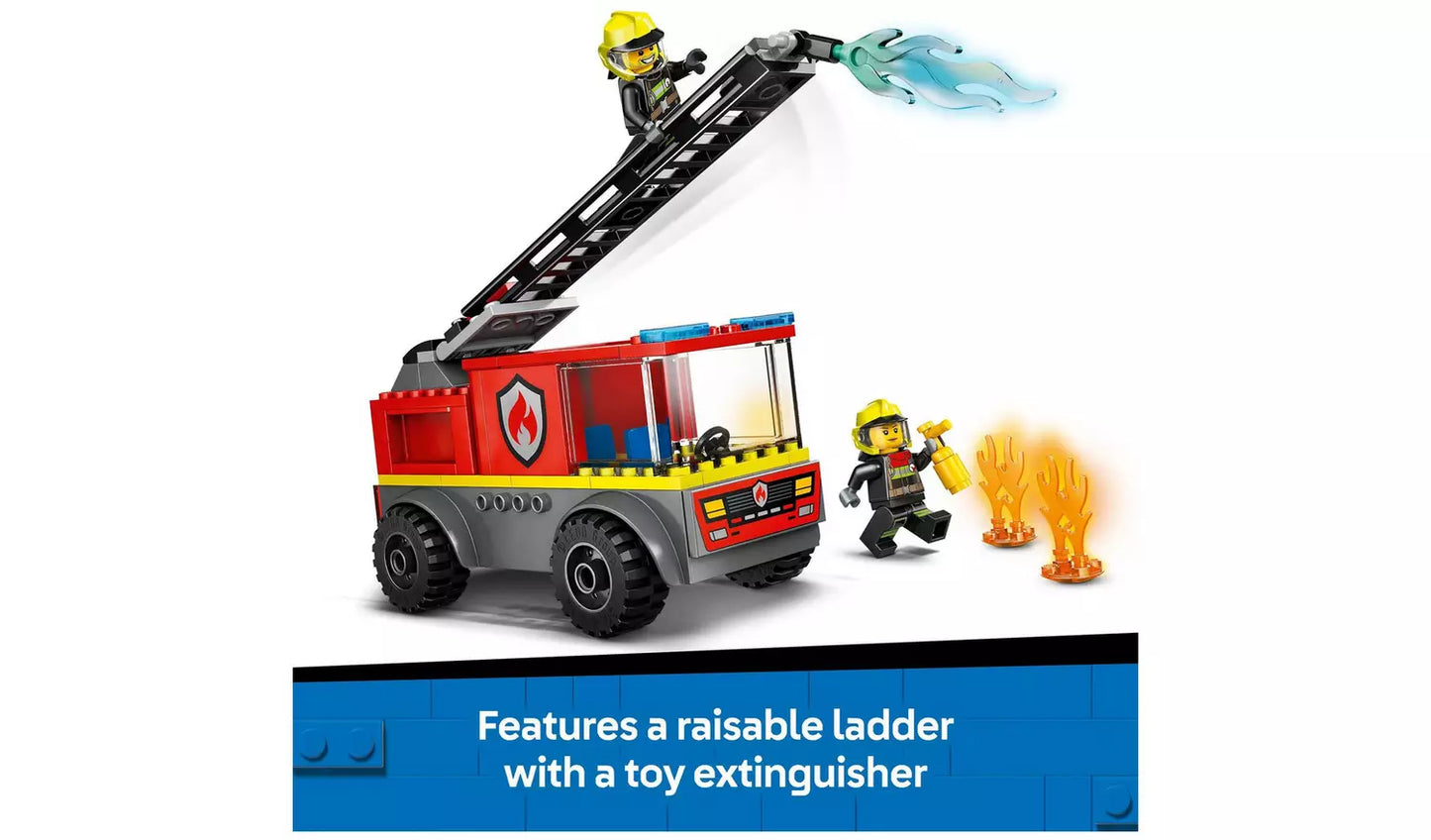 LEGO City Fire Engine with Ladder Firefighter Toy Set | Ages 4+ | Model 60463 | New LEGO