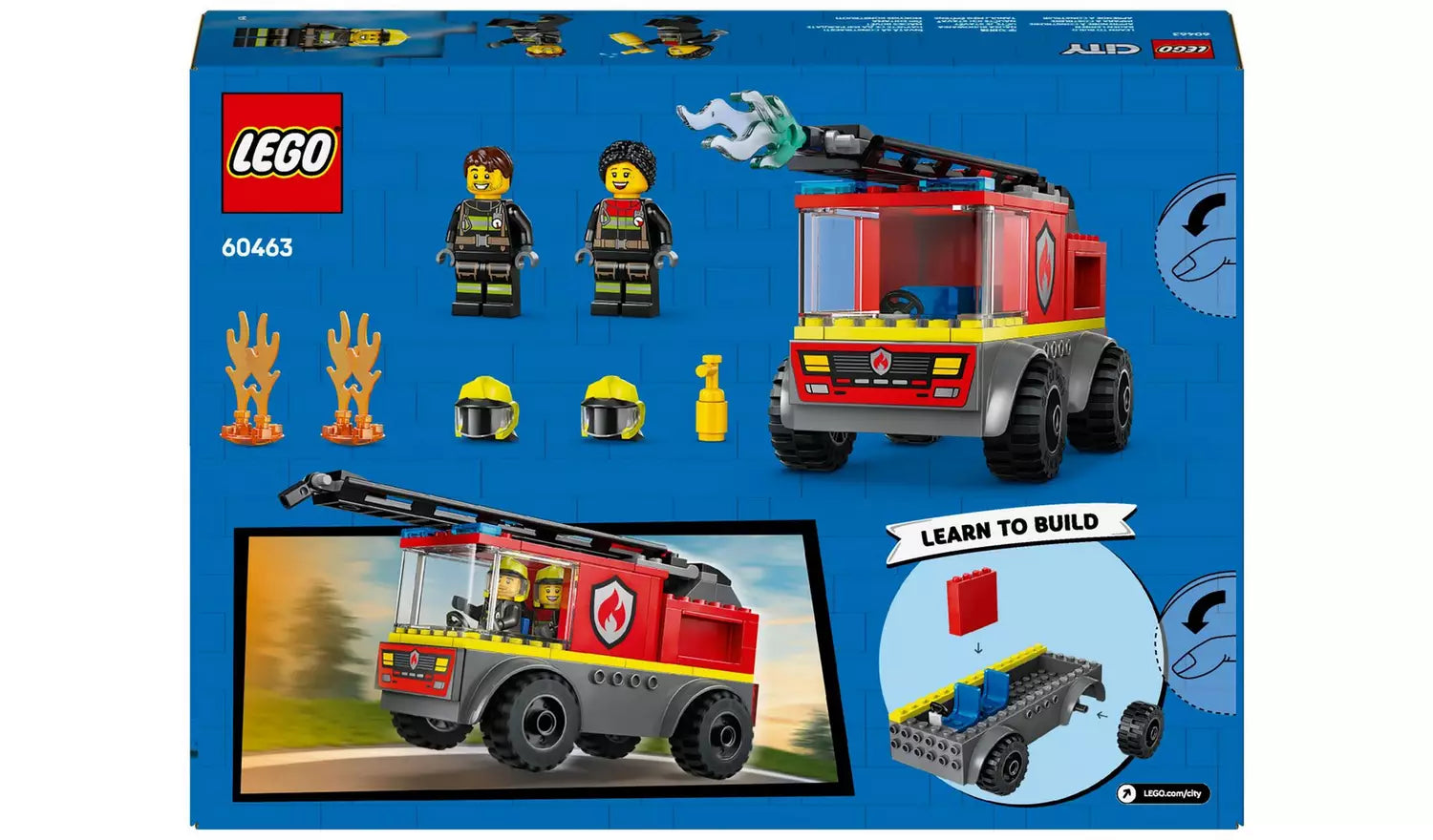 LEGO City Fire Engine with Ladder Firefighter Toy Set | Ages 4+ | Model 60463 | New LEGO