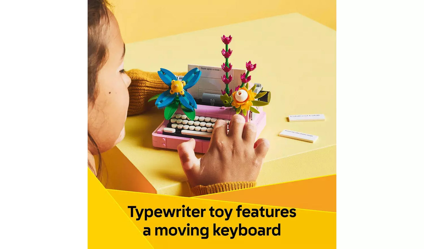 LEGO Creator 3in1 Typewriter with Flowers Toy Set | Ages 8+ | Model 31169 | New LEGO