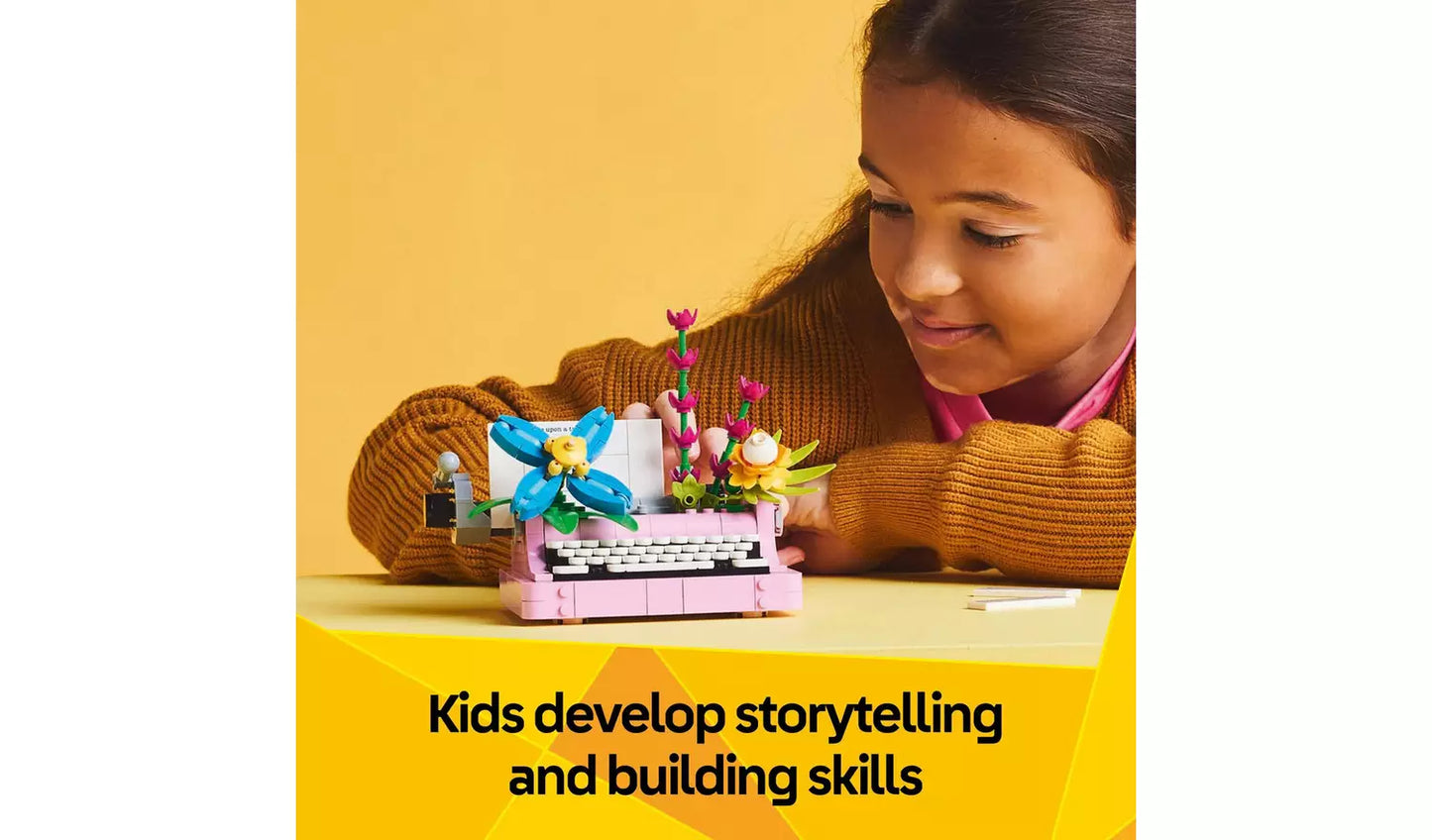 LEGO Creator 3in1 Typewriter with Flowers Toy Set | Ages 8+ | Model 31169 | New LEGO