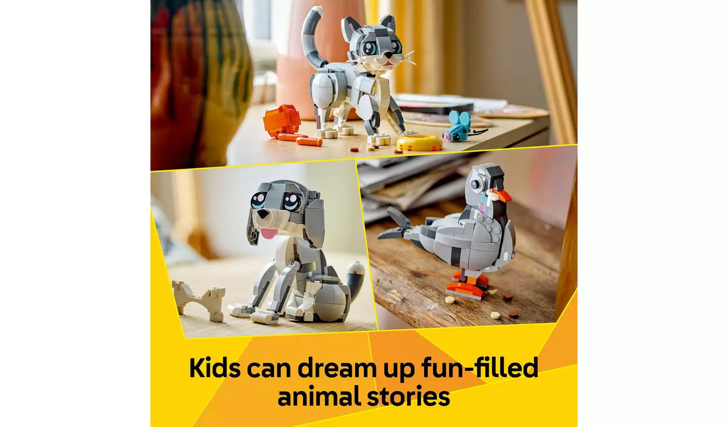 LEGO Creator 3in1 Playful Cat Figure Toy Animal Set | Ages 8+ | Model 31163 | New LEGO