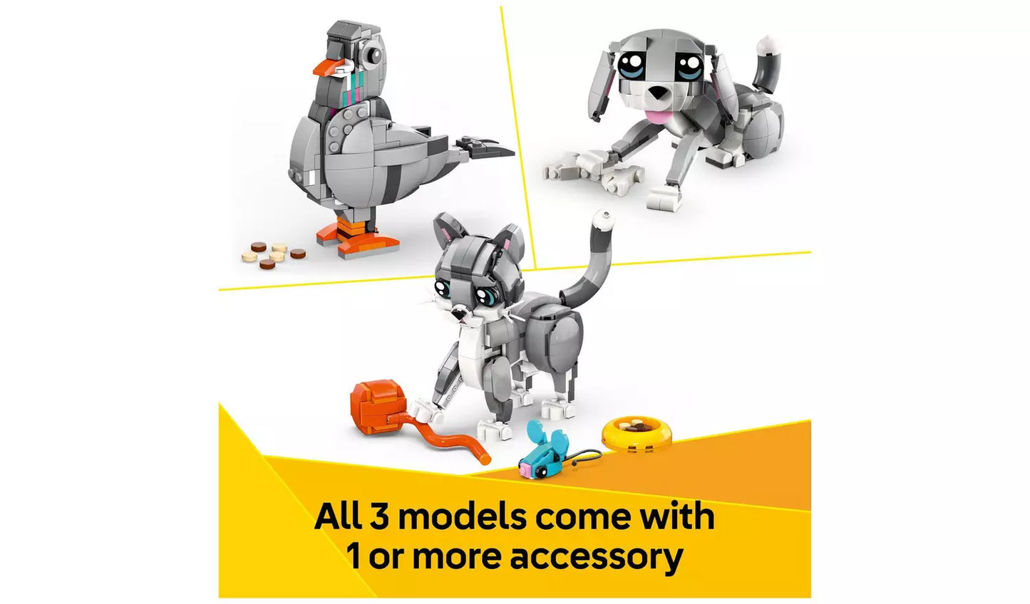 LEGO Creator 3in1 Playful Cat Figure Toy Animal Set | Ages 8+ | Model 31163 | New LEGO