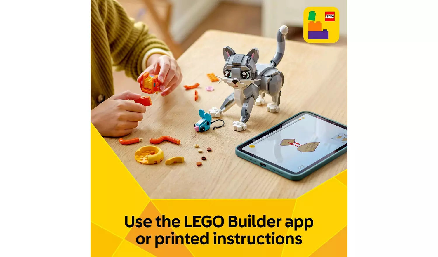 LEGO Creator 3in1 Playful Cat Figure Toy Animal Set | Ages 8+ | Model 31163 | New LEGO