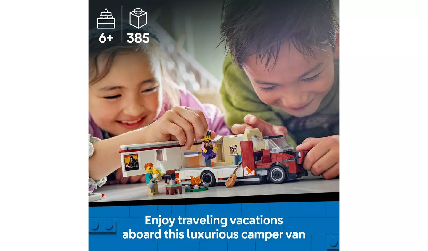 LEGO City Holiday Adventure Camper Van Toy Vehicle Set | Ages 6+ | Model 60454 | New LEGO