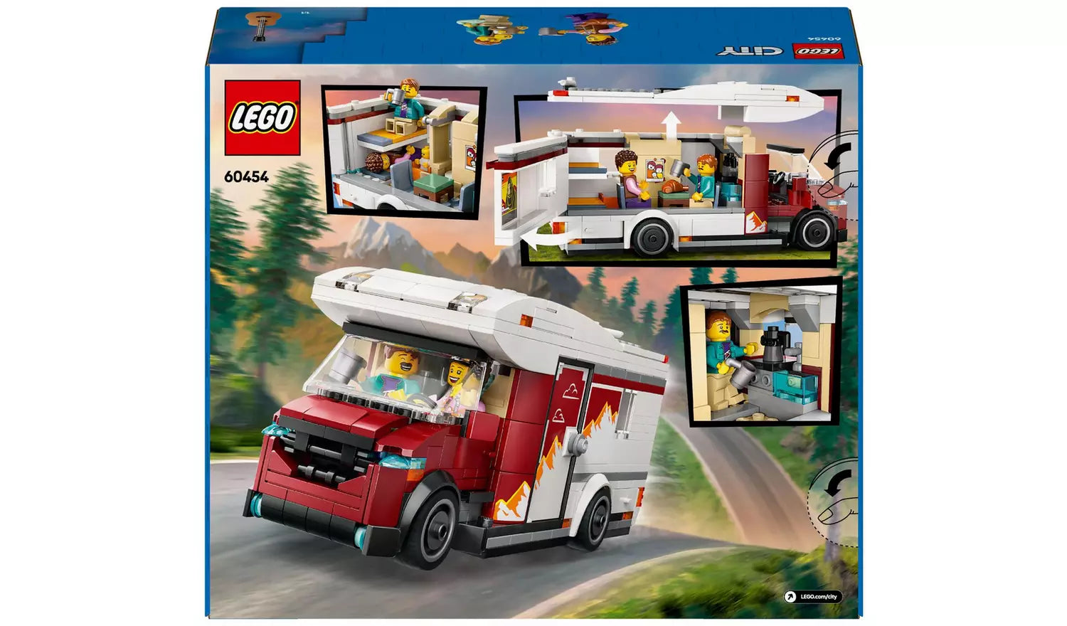 LEGO City Holiday Adventure Camper Van Toy Vehicle Set | Ages 6+ | Model 60454 | New LEGO