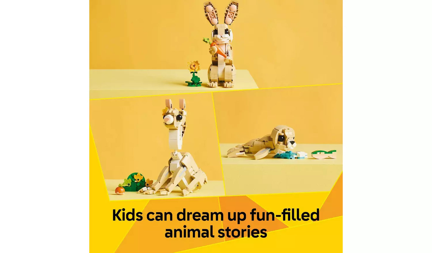 LEGO Creator 3in1 Cute Bunny Toy – Model 31162 | Ages 8+ | 326 Pieces | New LEGO