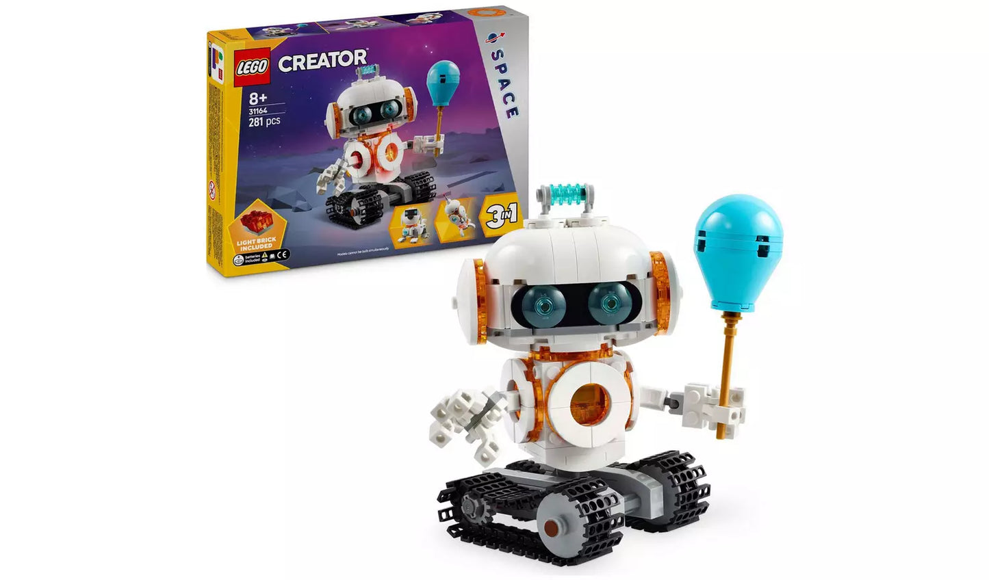 LEGO Creator 3in1 Space Robot Toy Building Set | Ages 8+ | Model 31164 | New LEGO
