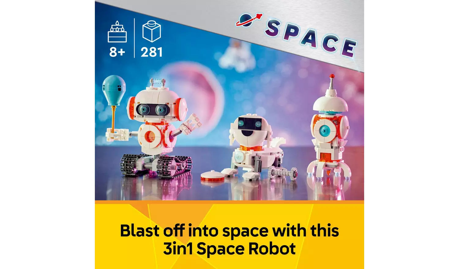 LEGO Creator 3in1 Space Robot Toy Building Set | Ages 8+ | Model 31164 | New LEGO
