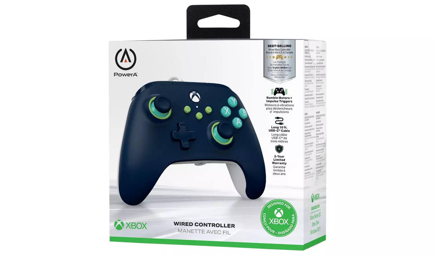 PowerA Xbox Series X/S & One Wired Controller – Mariner Blue (New) PowerA