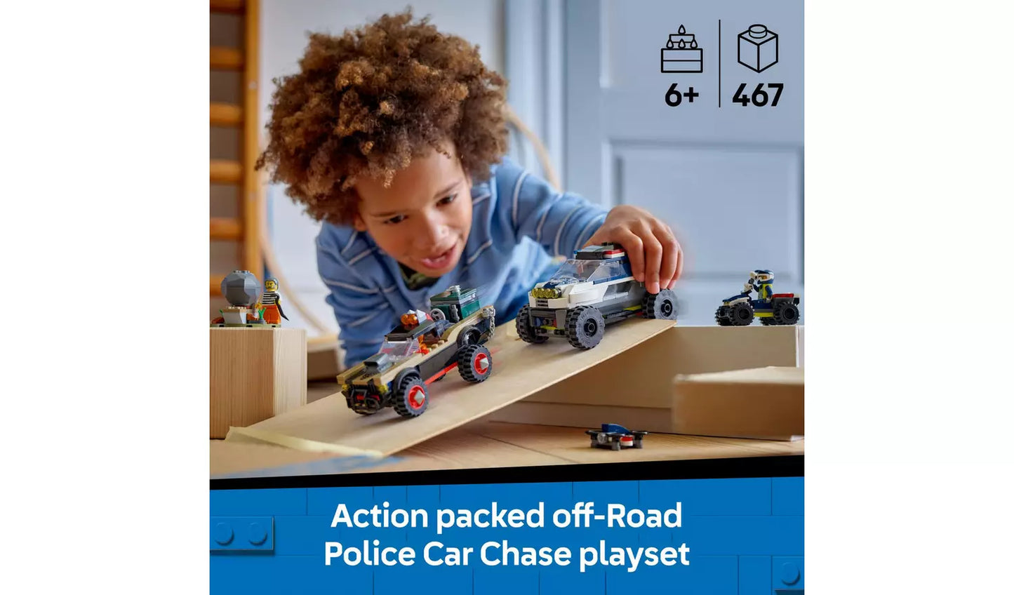 LEGO City Off-Road Police Car Chase Building Toy Set | Ages 6+ | Model 60449 | New LEGO