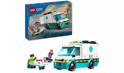 LEGO City Emergency Ambulance Toy Set with Minifigures | Ages 5+ | Model 60451 | New LEGO