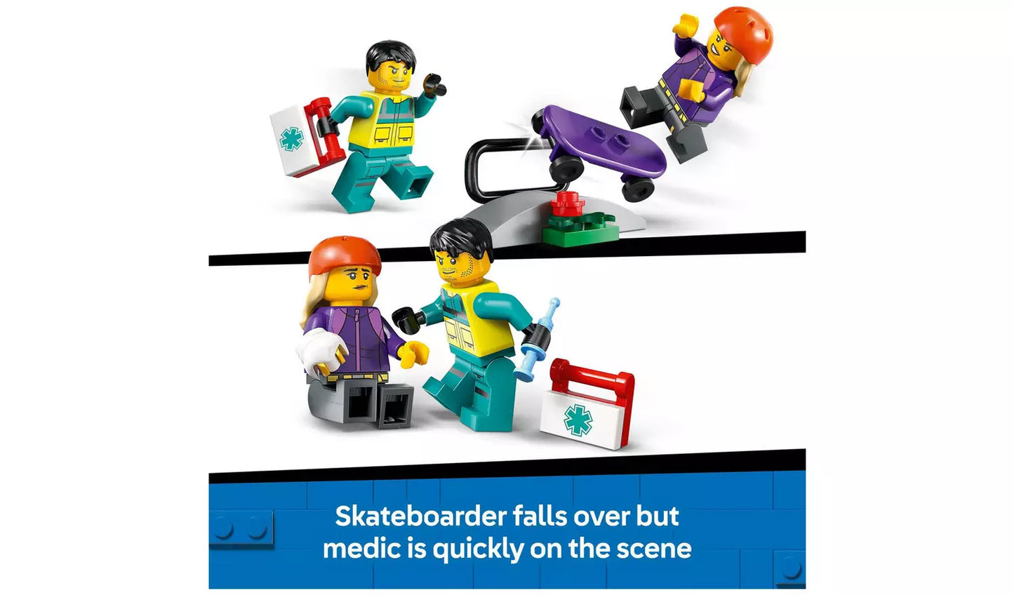 LEGO City Emergency Ambulance Toy Set with Minifigures | Ages 5+ | Model 60451 | New LEGO