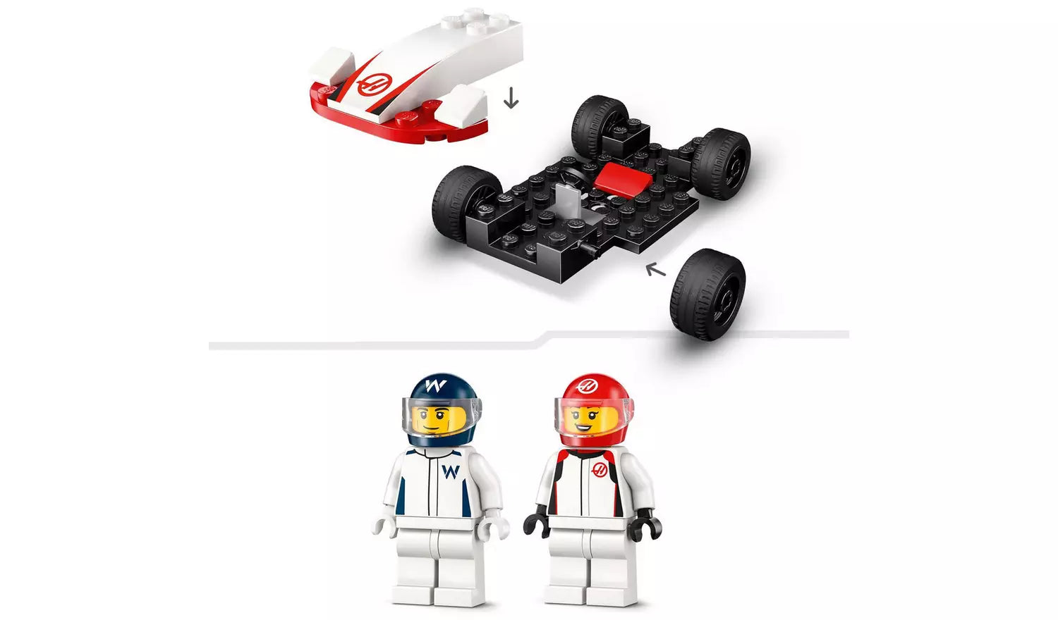 LEGO City F1 Williams Racing & Haas F1 Race Cars Toy Set | Ages 4+ | Model 60464 | New LEGO