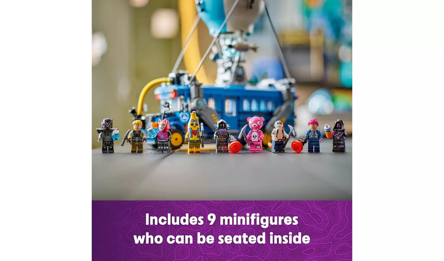 LEGO Fortnite Battle Bus Toy Set with 9 Characters | Ages 10+ | Model 77073 | 954 Pieces | New LEGO