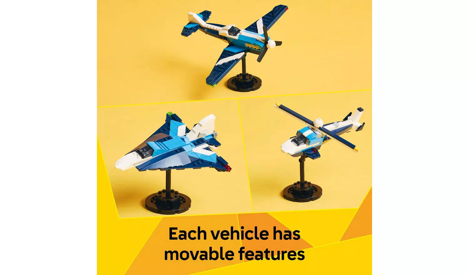 LEGO Creator 3in1 Aircraft: Race Plane Toy for Kids | Ages 7+ | Model 31160 | New LEGO