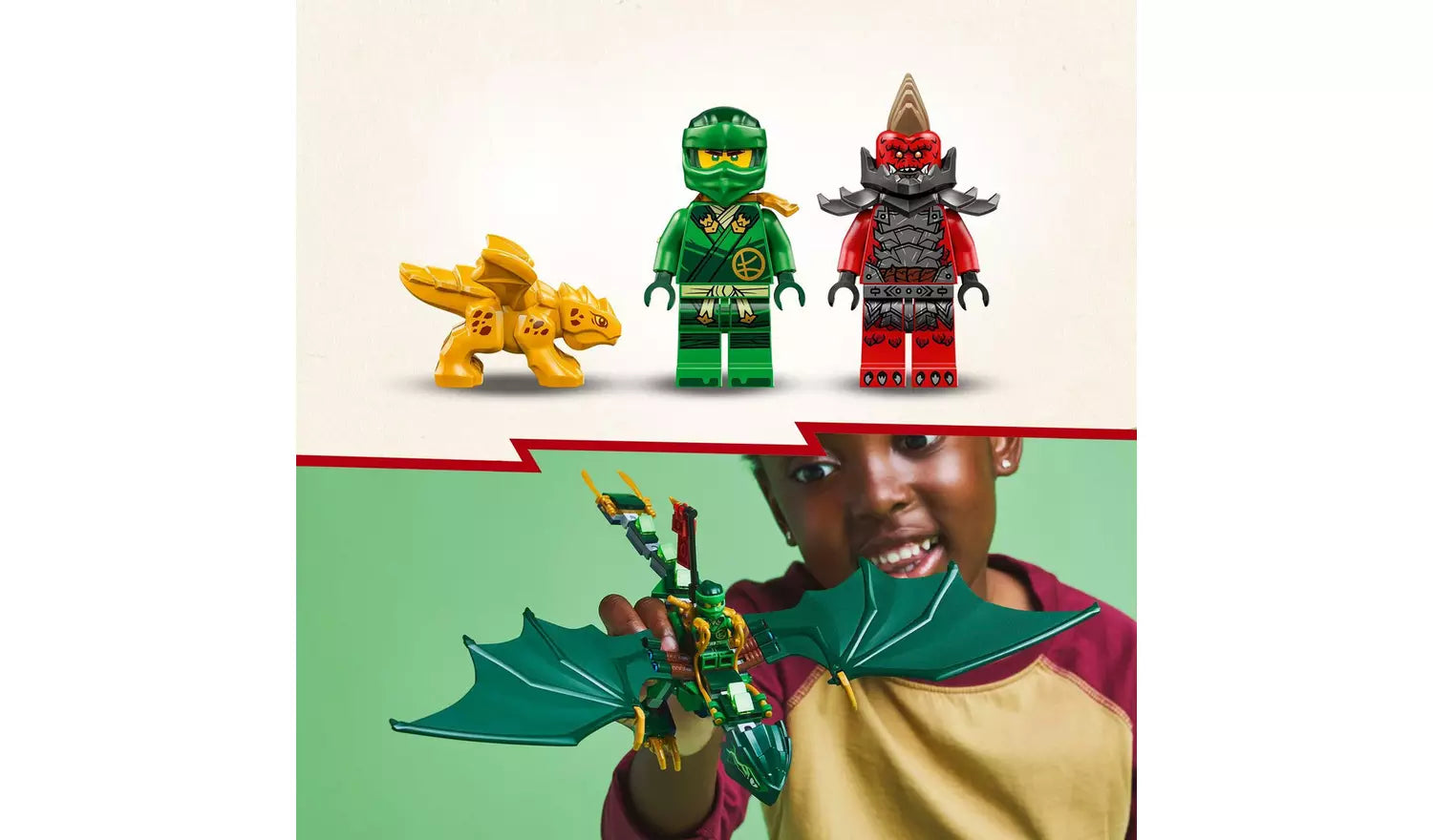 LEGO NINJAGO Lloyd’s Green Forest Dragon Toy for Kids | Ages 6+ | Model 71829 | New LEGO