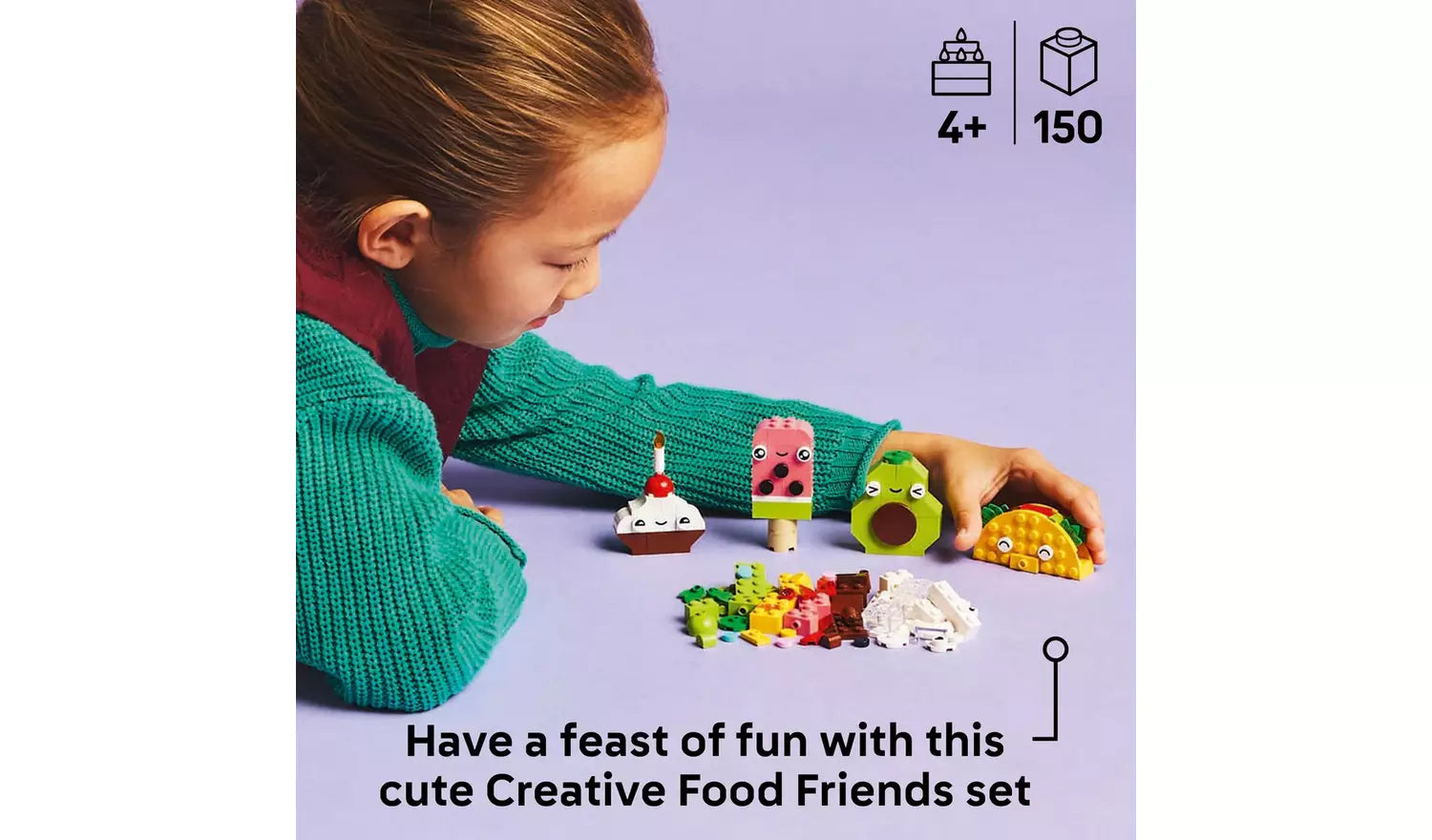 LEGO Classic Creative Food Friends Building Toy Set | Ages 4+ | Model 11039 | New LEGO