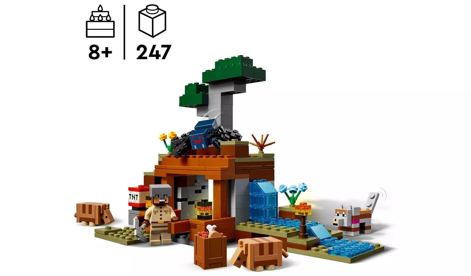 LEGO Minecraft The Armadillo Mine Expedition Toy Set | Ages 8+ | Model 21269 | 247 Pieces | New LEGO