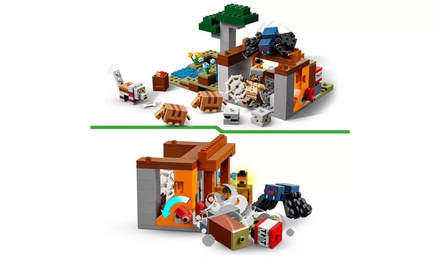 LEGO Minecraft The Armadillo Mine Expedition Toy Set | Ages 8+ | Model 21269 | 247 Pieces | New LEGO
