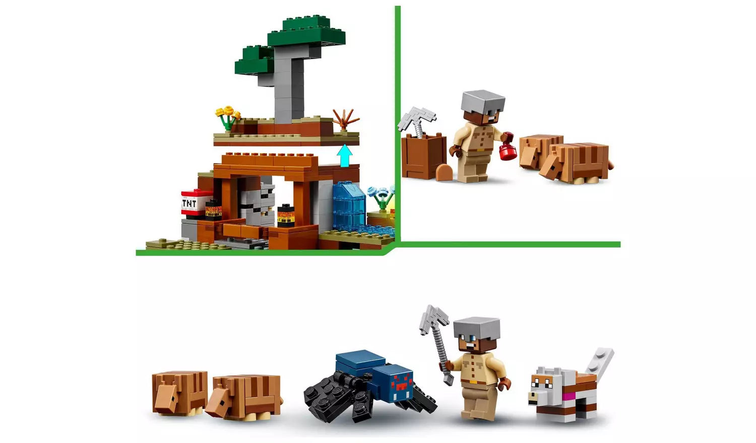 LEGO Minecraft The Armadillo Mine Expedition Toy Set | Ages 8+ | Model 21269 | 247 Pieces | New LEGO