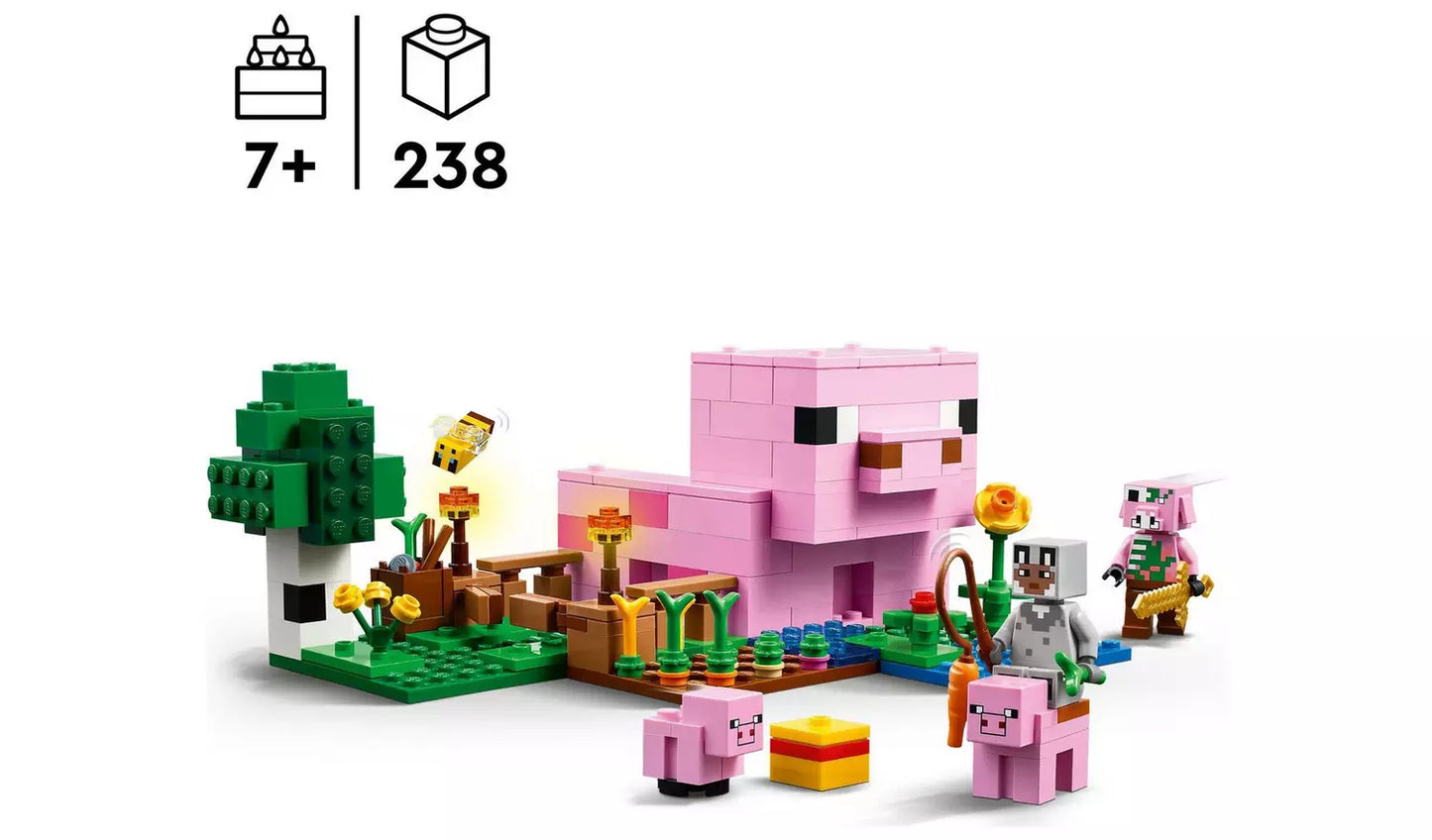 LEGO Minecraft The Baby Pig House with Animal Toys | Ages 7+ | Model 21268 | New LEGO