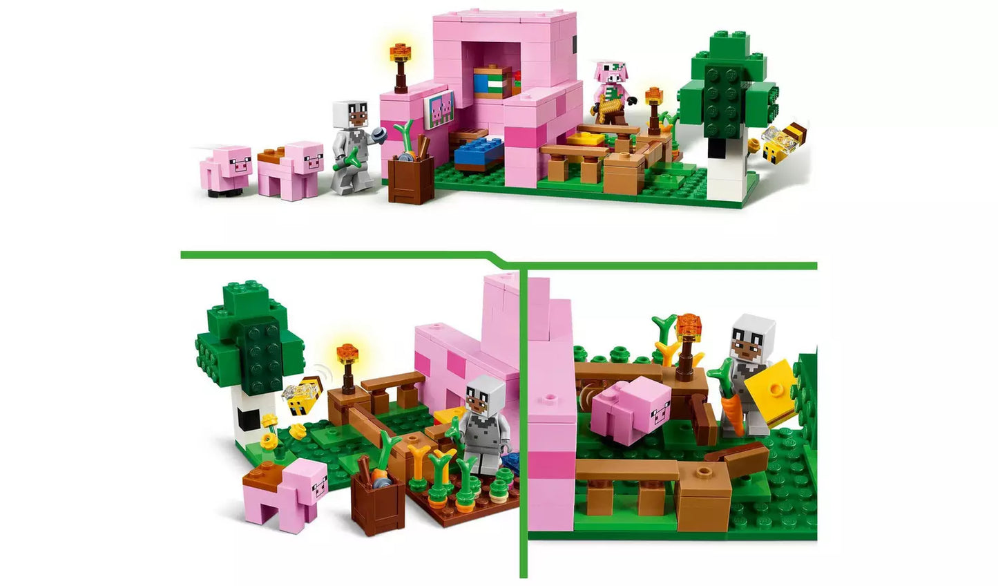 LEGO Minecraft The Baby Pig House with Animal Toys | Ages 7+ | Model 21268 | New LEGO