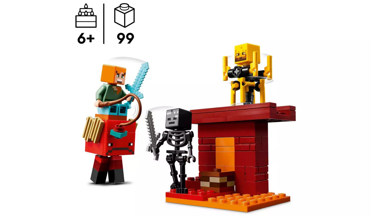 LEGO Minecraft Gift The Nether Lava Battle | Ages 6+ | Model 21266 | New LEGO