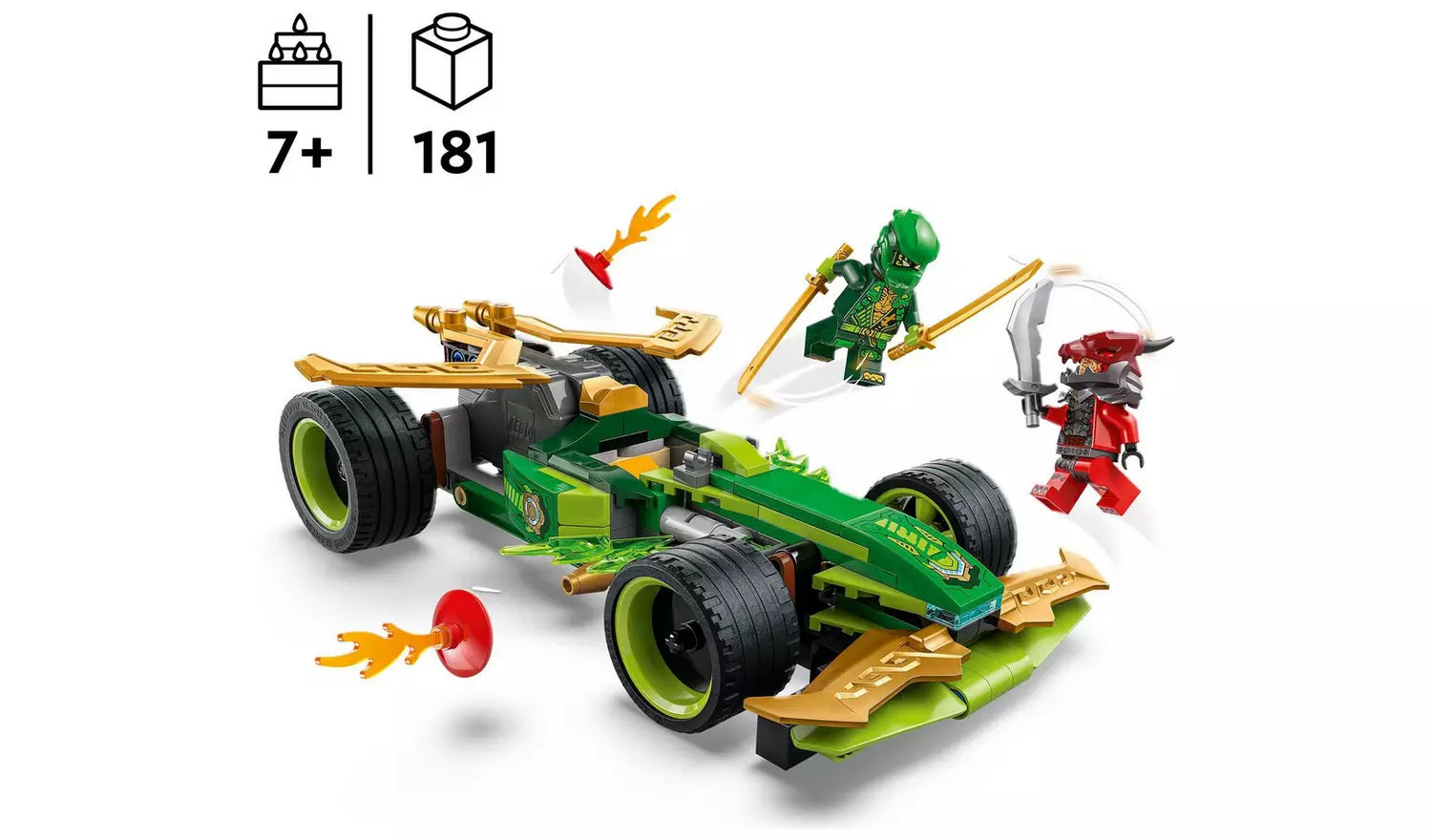 LEGO NINJAGO Lloyd’s Pull-Back Race Car Toy Set | Ages 7+ | Model 71828 | New LEGO