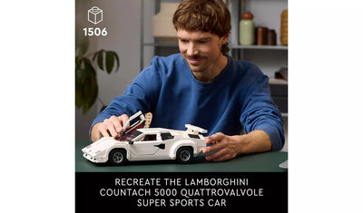LEGO Icons Lamborghini Countach 5000 Quattrovalvole Model Car Set | Ages 18+ | Model 10337 | NEW LEGO