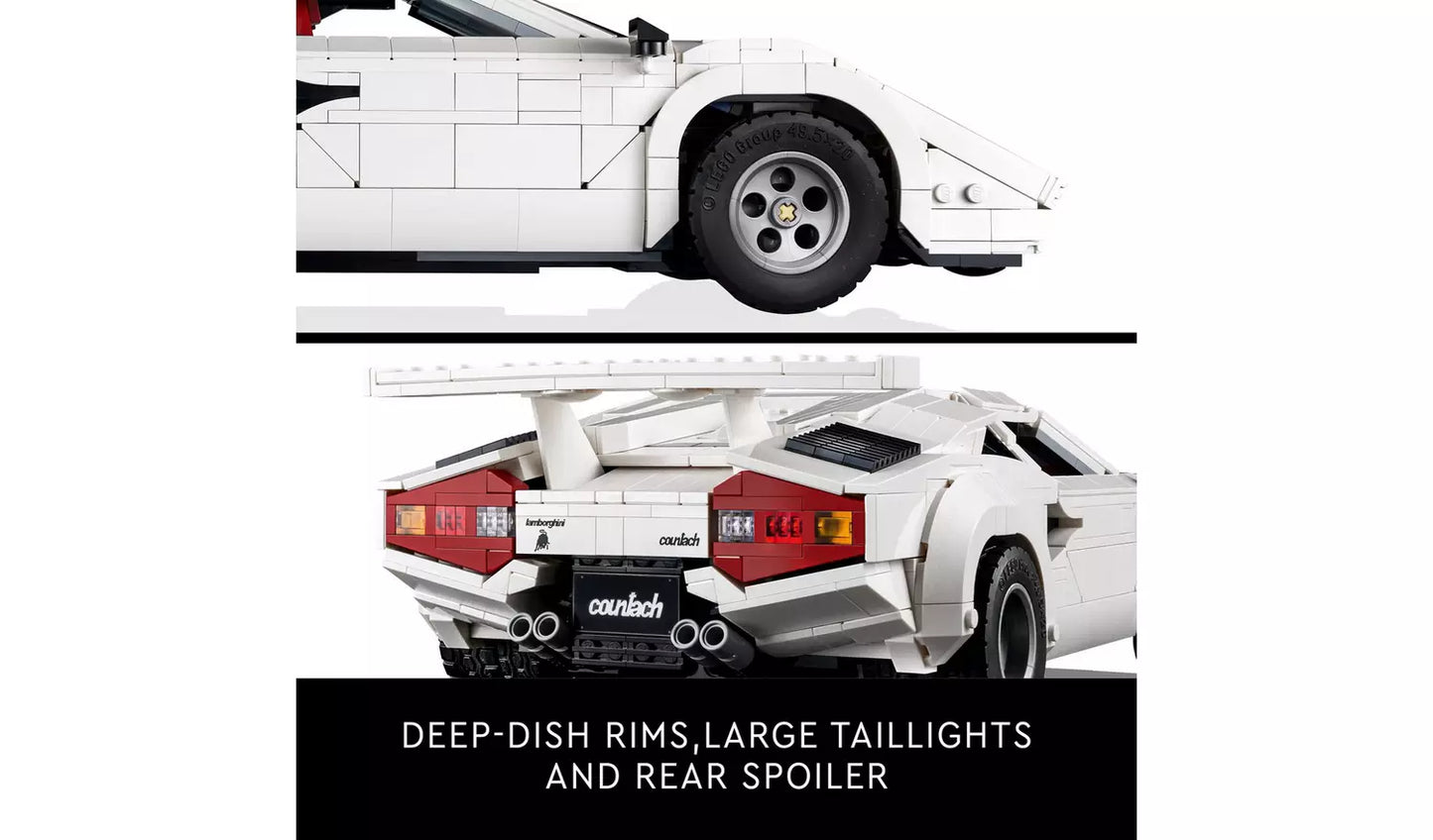 LEGO Icons Lamborghini Countach 5000 Quattrovalvole Model Car Set | Ages 18+ | Model 10337 | NEW LEGO