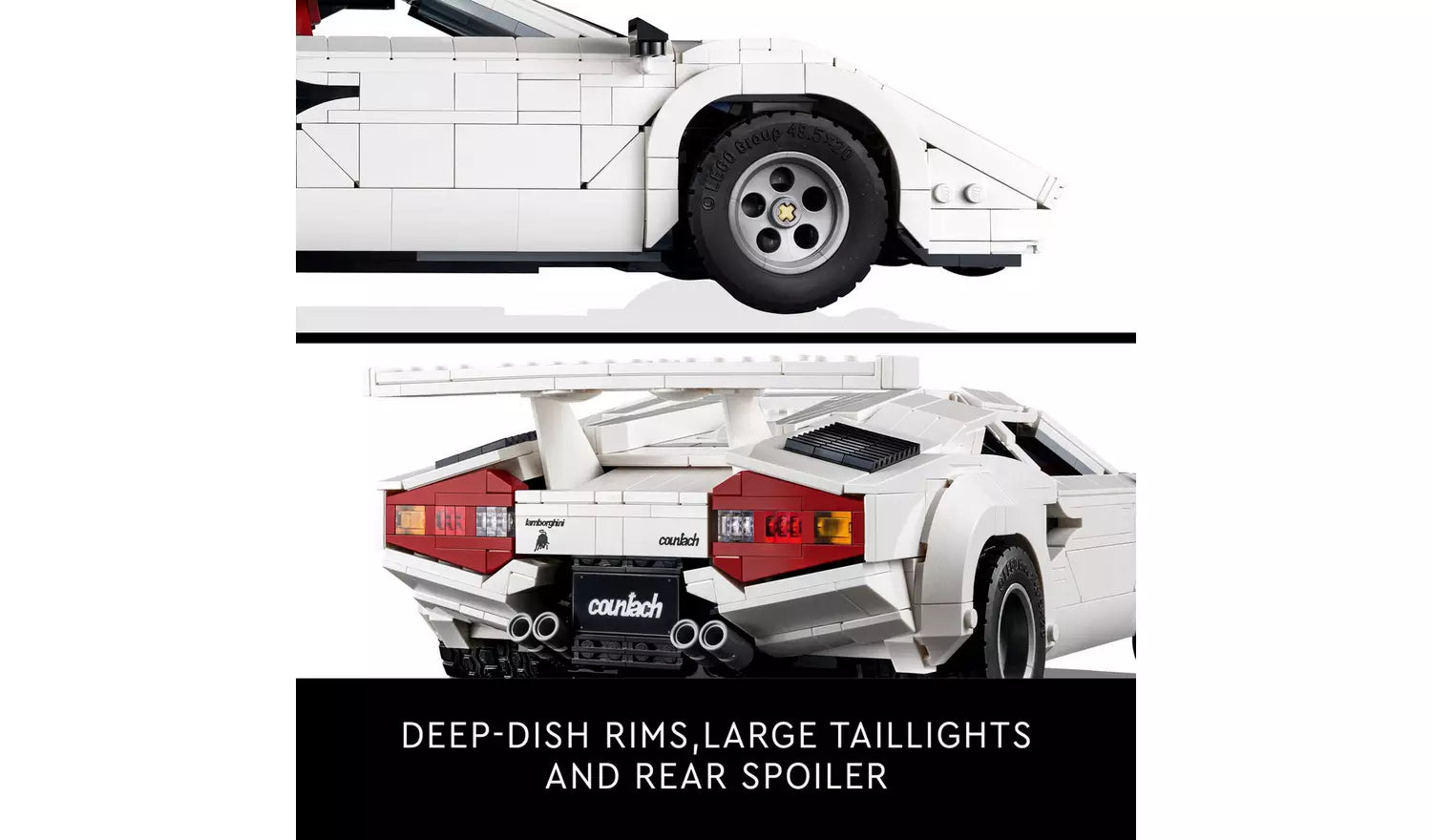 LEGO Icons Lamborghini Countach 5000 Quattrovalvole Model Car Set | Ages 18+ | Model 10337 | NEW LEGO