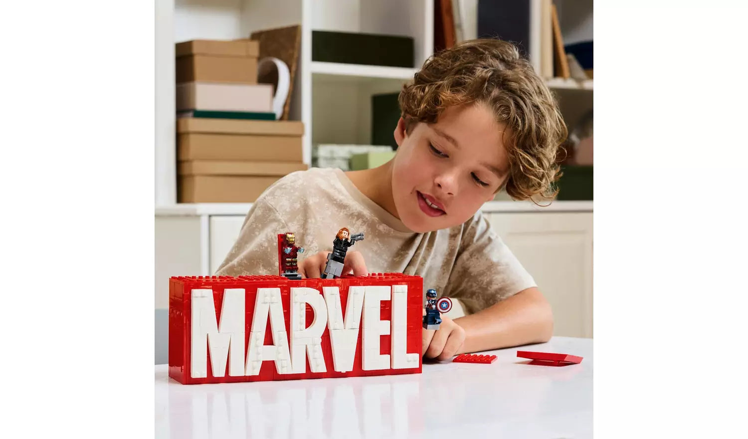 LEGO Marvel MARVEL Logo & Minifigures Building Toy Set | Ages 12+ | Model 76313 | New LEGO