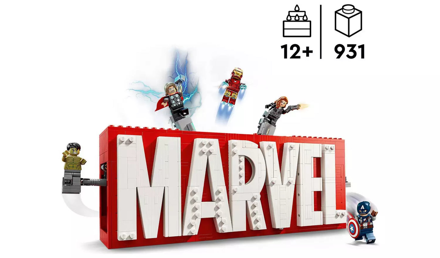 LEGO Marvel MARVEL Logo & Minifigures Building Toy Set | Ages 12+ | Model 76313 | New LEGO