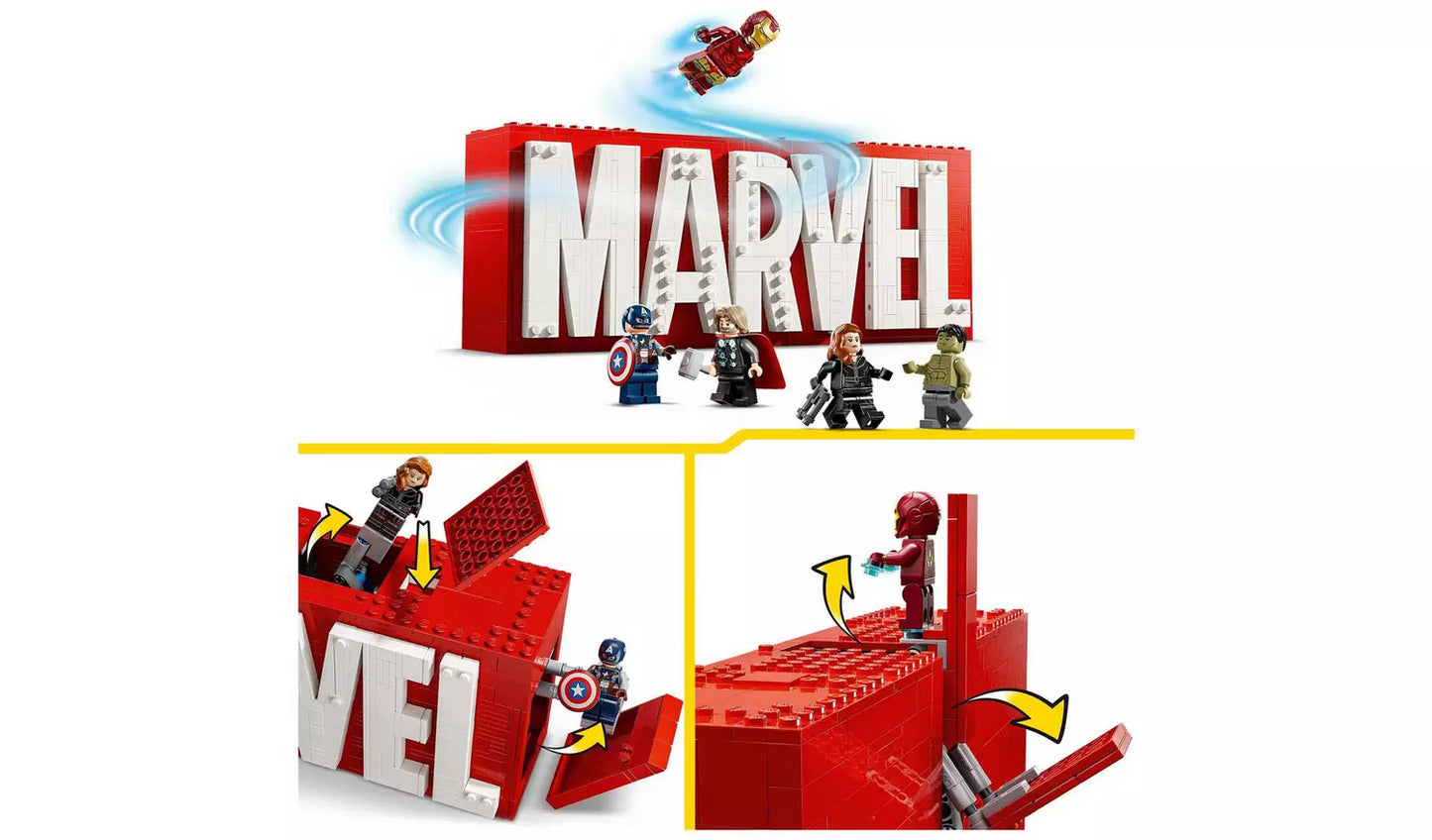 LEGO Marvel MARVEL Logo & Minifigures Building Toy Set | Ages 12+ | Model 76313 | New LEGO