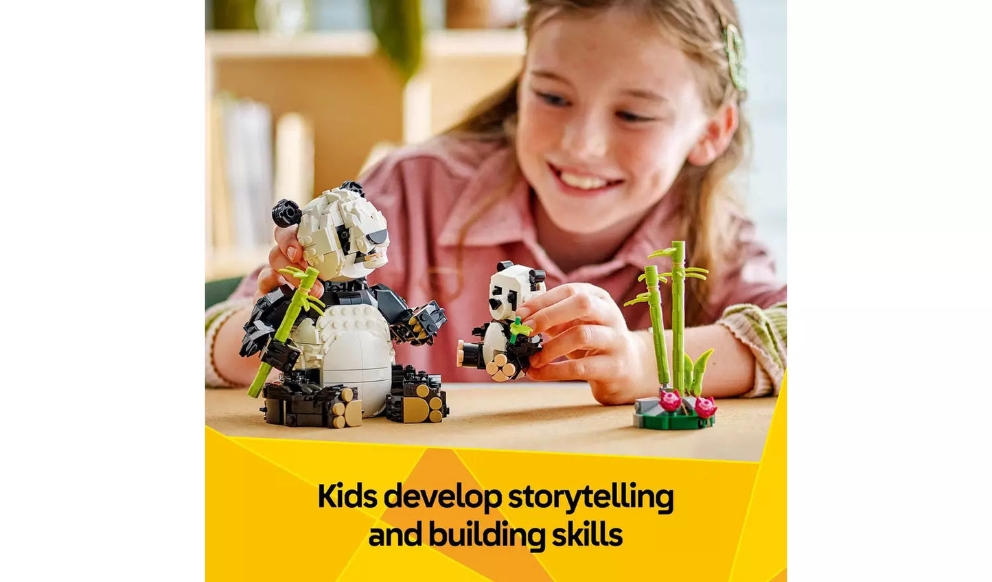 LEGO Creator 3in1 Wild Animals: Panda Family Toy Set | Ages 8+ | Model 31165 | New LEGO