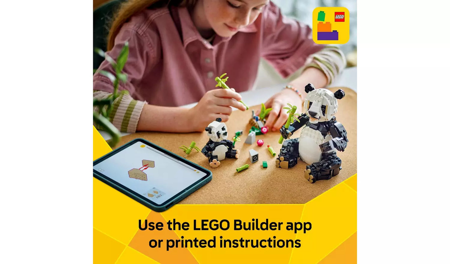 LEGO Creator 3in1 Wild Animals: Panda Family Toy Set | Ages 8+ | Model 31165 | New LEGO