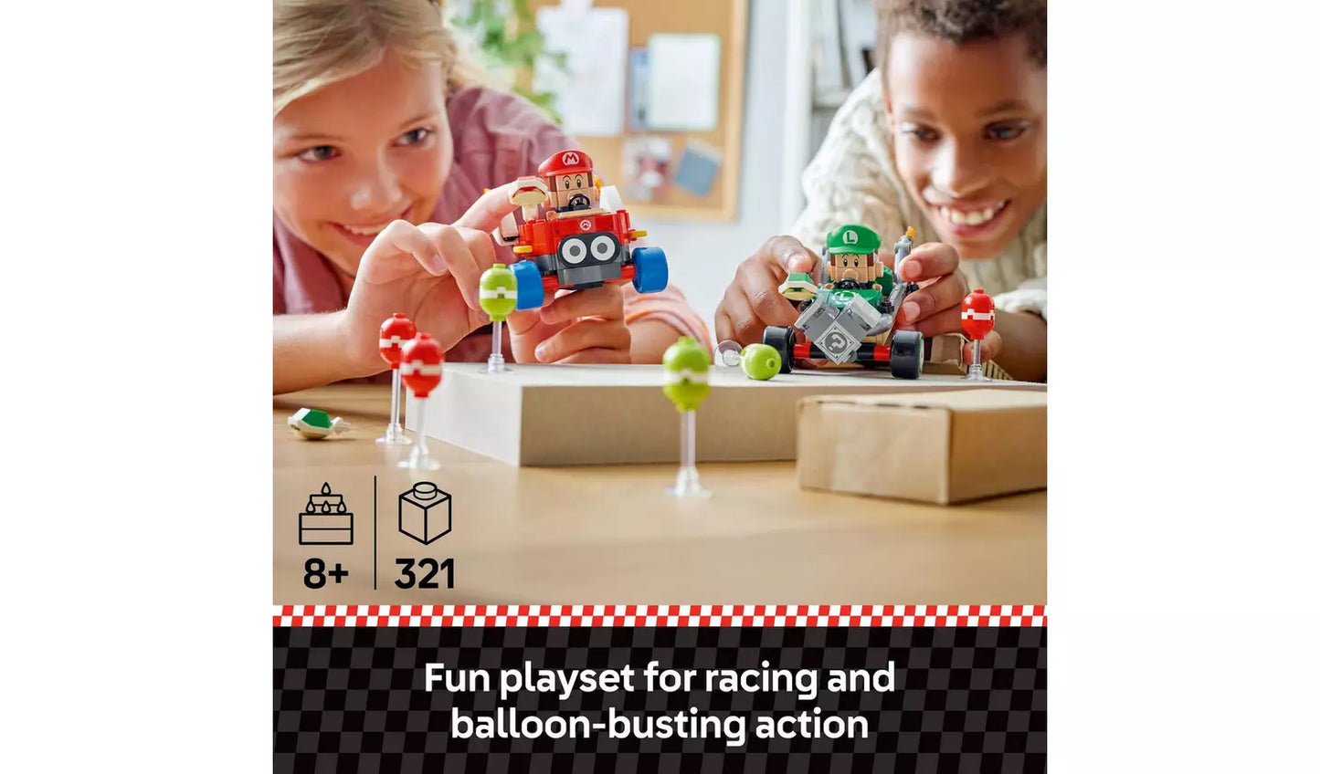 LEGO Super Mario Kart Baby Mario vs. Baby Luigi Toy Playset | Ages 8+ | Model 72034 | New LEGO