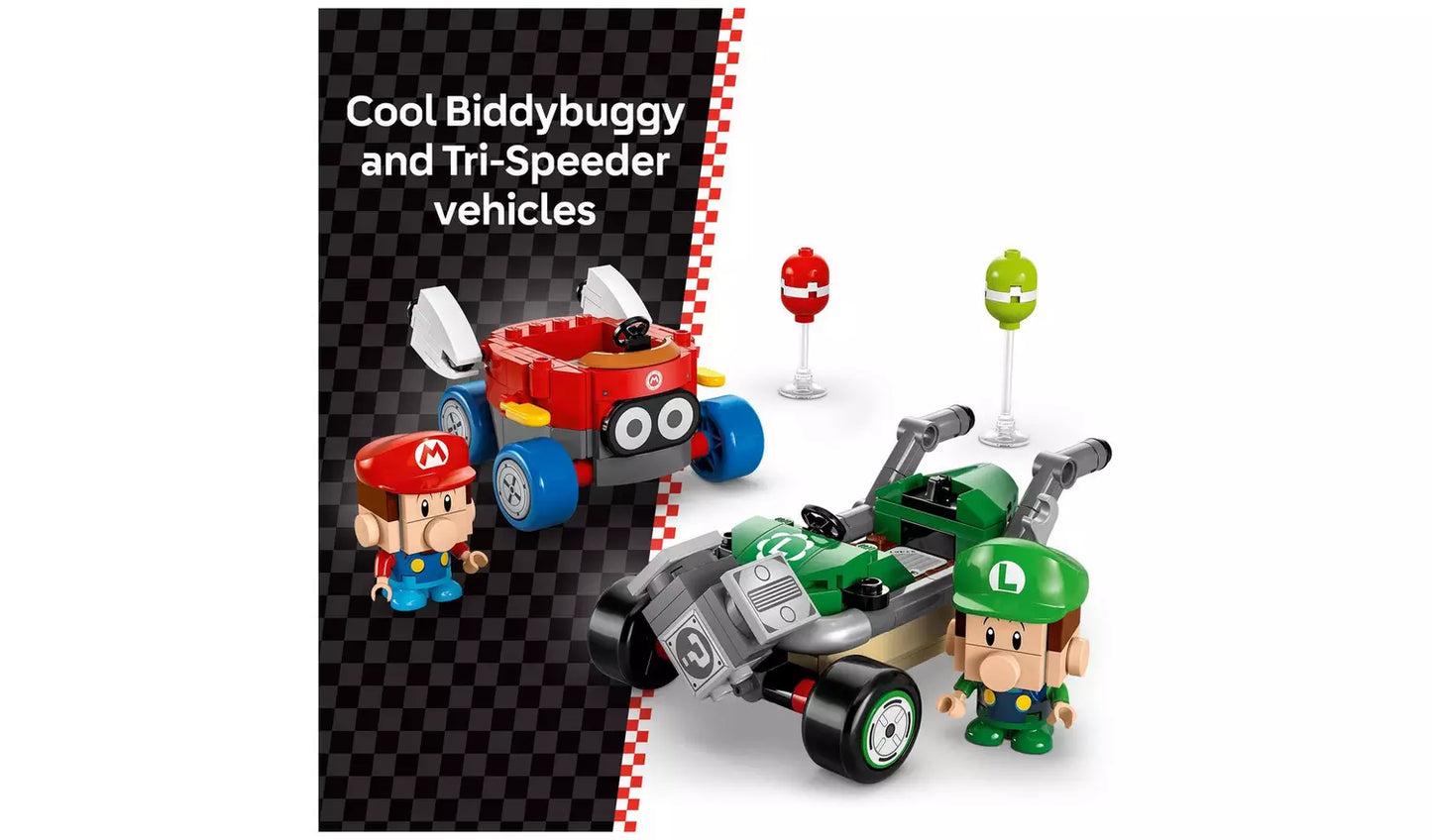 LEGO Super Mario Kart Baby Mario vs. Baby Luigi Toy Playset | Ages 8+ | Model 72034 | New LEGO