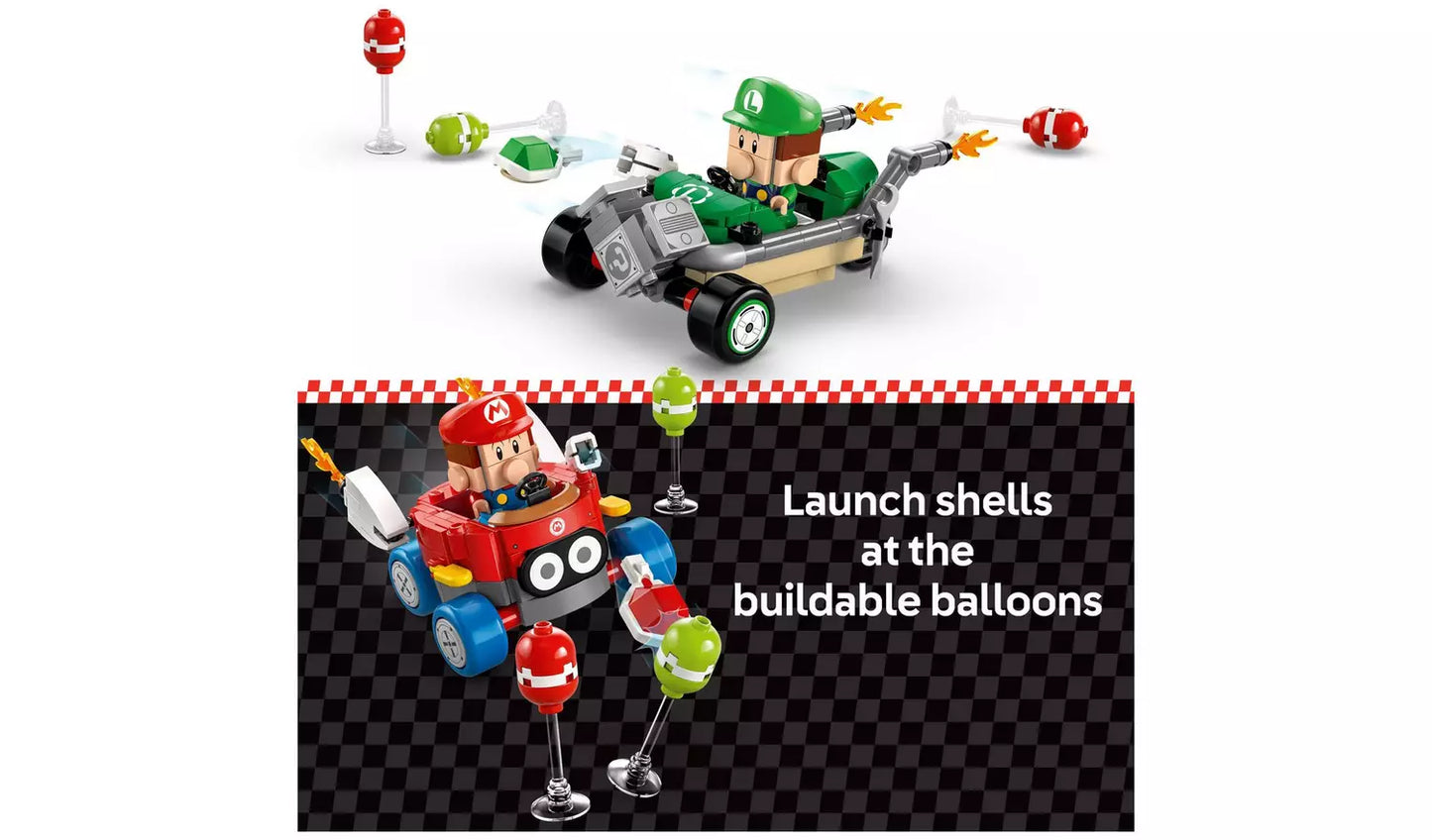 LEGO Super Mario Kart Baby Mario vs. Baby Luigi Toy Playset | Ages 8+ | Model 72034 | New LEGO
