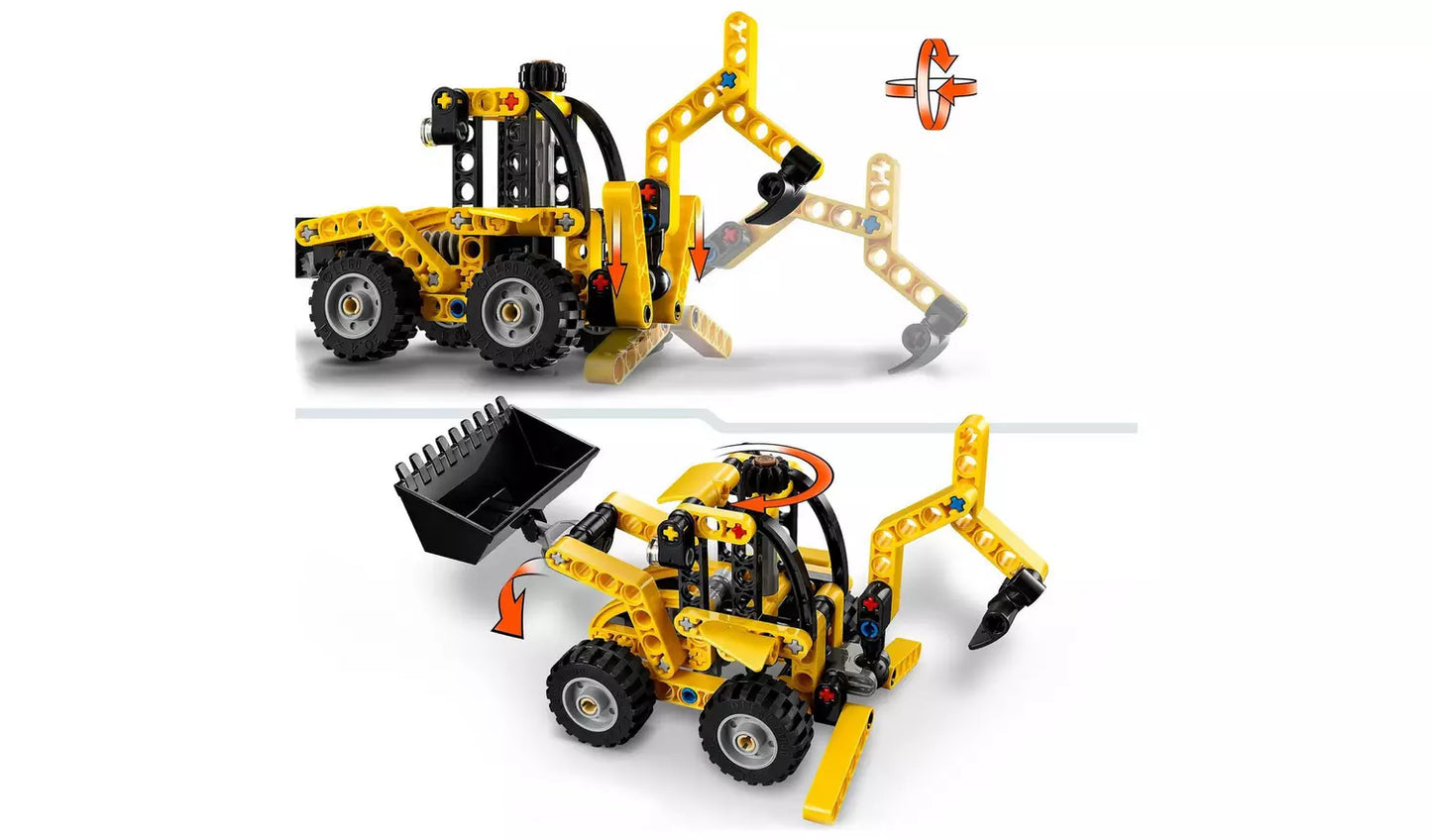 LEGO Technic Backhoe Loader Construction Vehicle Toy | Ages 7+ | Model 42197 | New LEGO