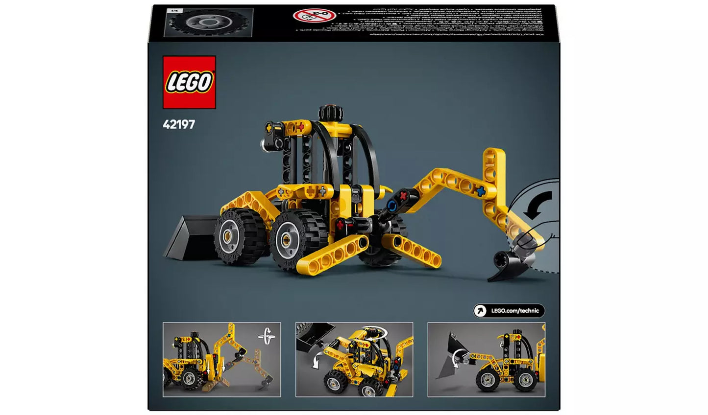 LEGO Technic Backhoe Loader Construction Vehicle Toy | Ages 7+ | Model 42197 | New LEGO