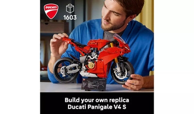 LEGO Technic Ducati Panigale V4 S Motorcycle Model Set | Ages 18+ | Model 42202 | NEW LEGO