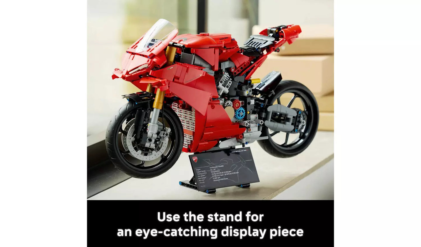LEGO Technic Ducati Panigale V4 S Motorcycle Model Set | Ages 18+ | Model 42202 | NEW LEGO