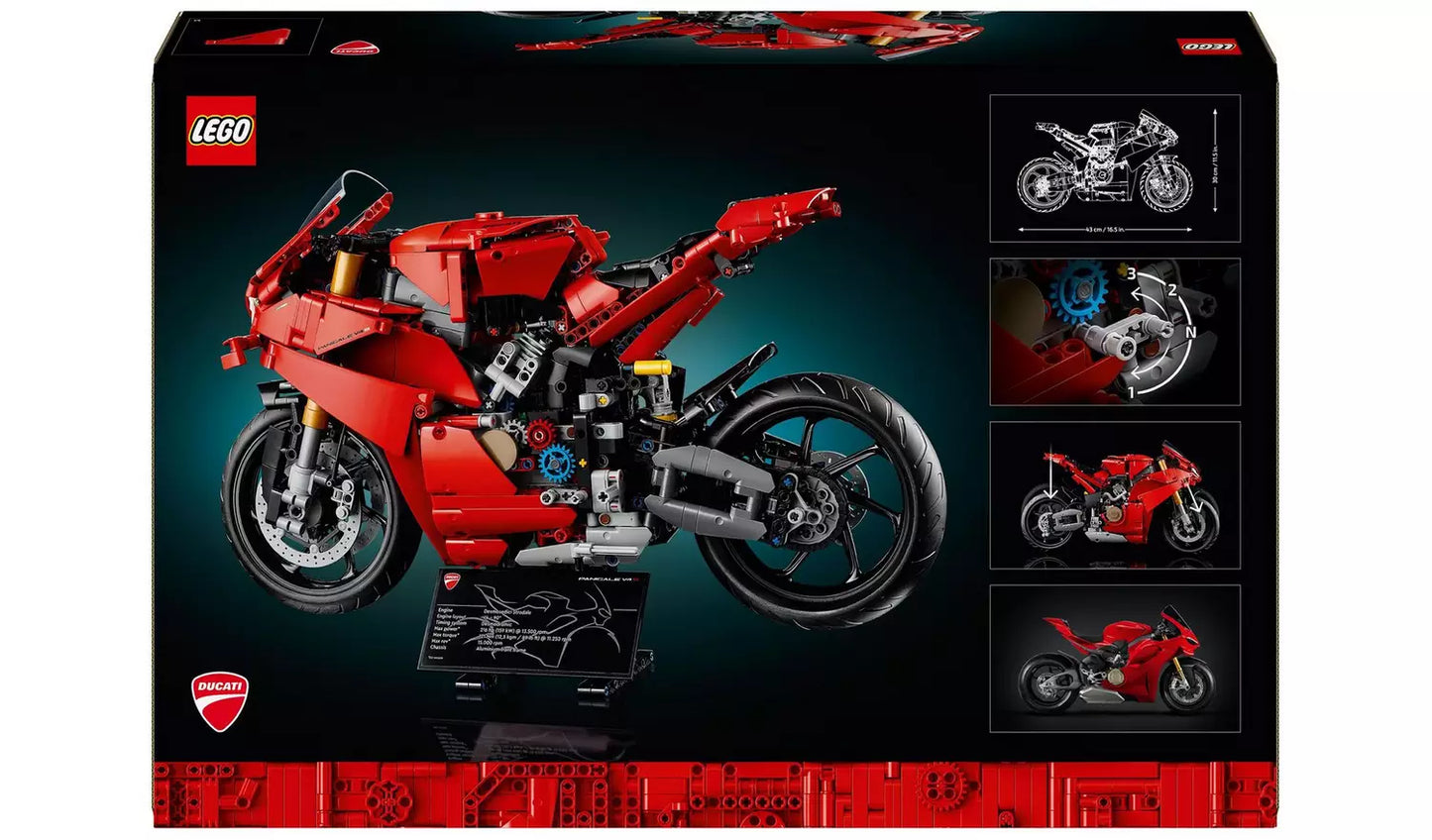 LEGO Technic Ducati Panigale V4 S Motorcycle Model Set | Ages 18+ | Model 42202 | NEW LEGO