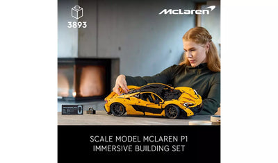 LEGO Technic McLaren P1 Model Car Set for Adults | Ages 18+ | Model 42172 | 1:8 Scale Hypercar Display Build | NEW LEGO