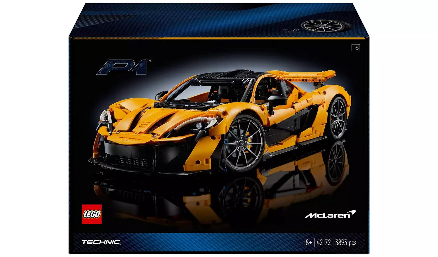 LEGO Technic McLaren P1 Model Car Set for Adults | Ages 18+ | Model 42172 | 1:8 Scale Hypercar Display Build | NEW LEGO