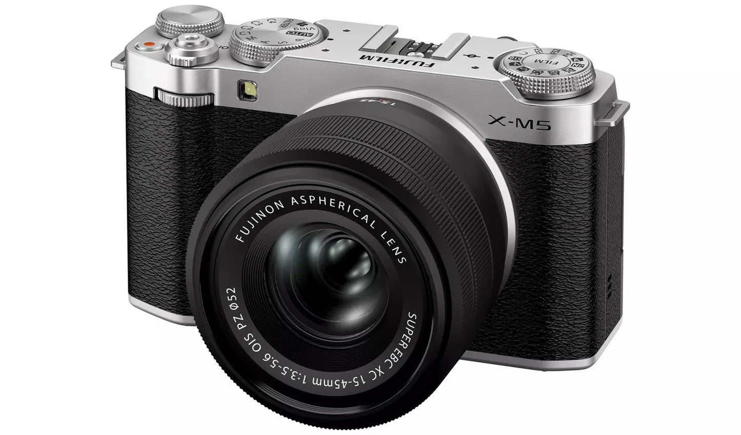 Fujifilm X-M5 Mirrorless Camera with XC 15–45mm Lens – Silver (New) Fujifilm